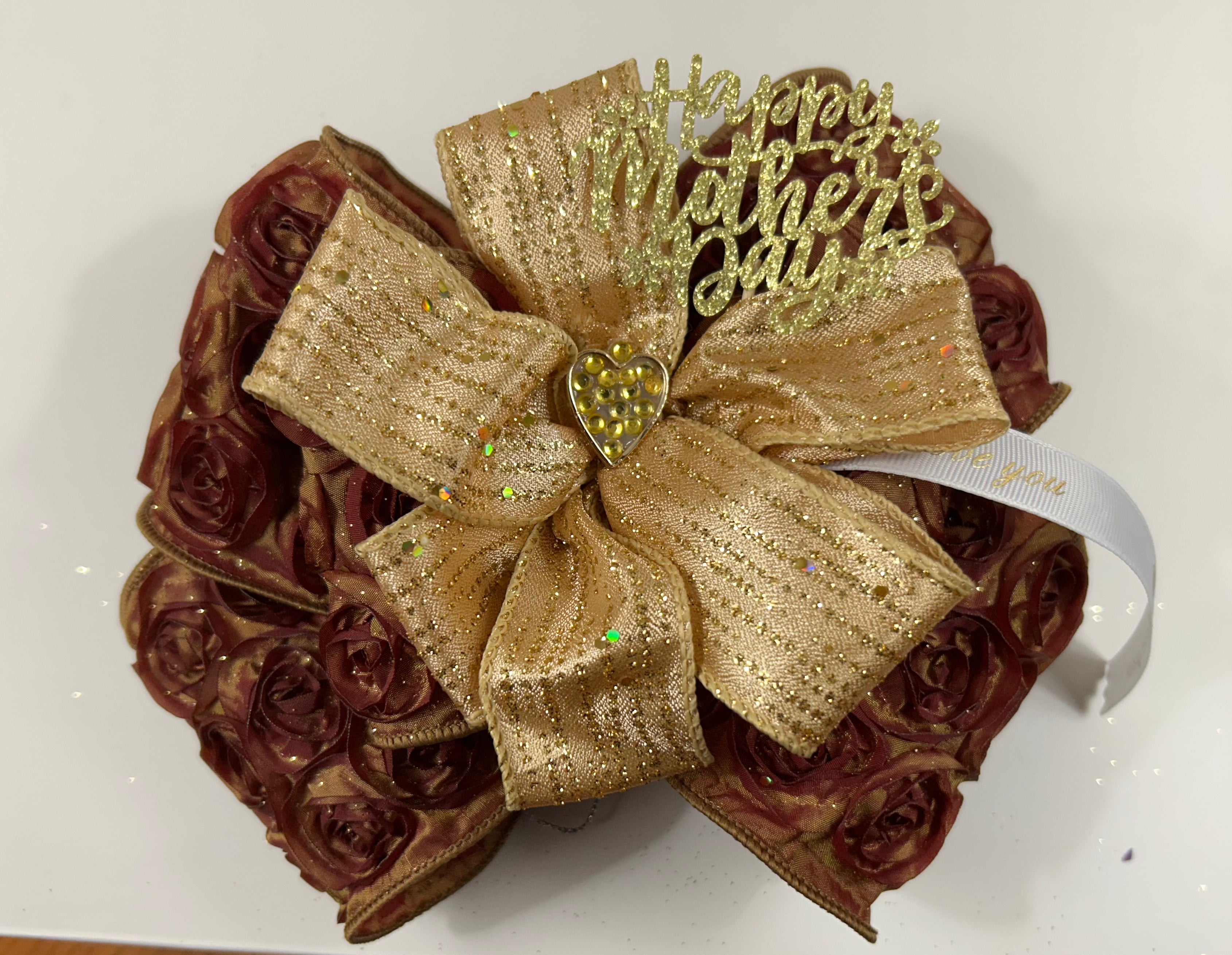 Happy Mother’s Day Bow (Brown/Gold)
