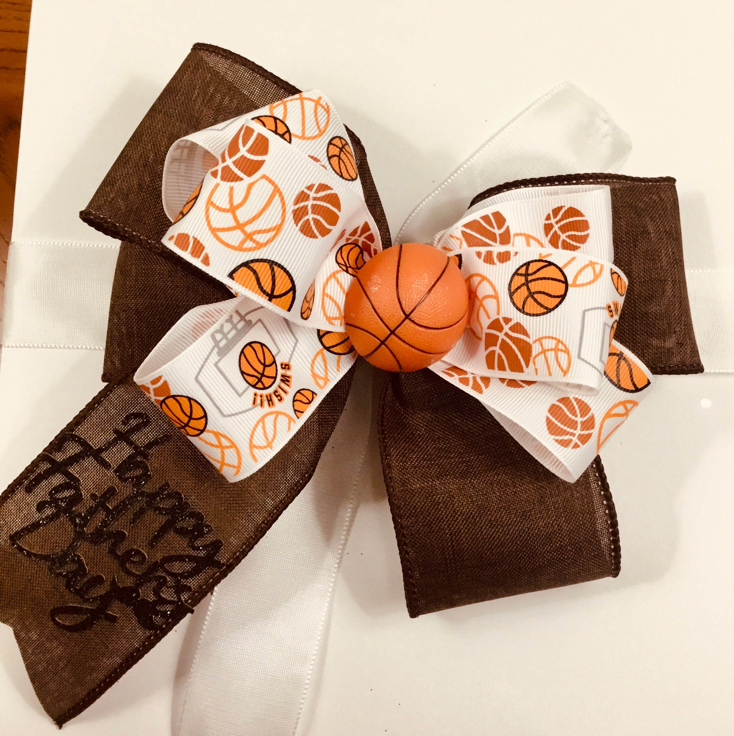 Happy Father's Day Sports Bow Basketball